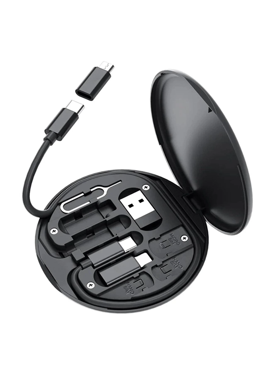 60w Destekli Kablo Kutusu Seyahat Kablo Seti 5'i 1 Arada Usb Type-c Şarj Kablosu Seti (