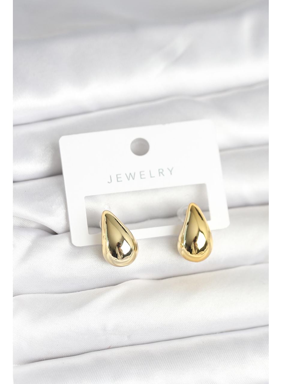 Gold Renk Damla Küpe 17 mm