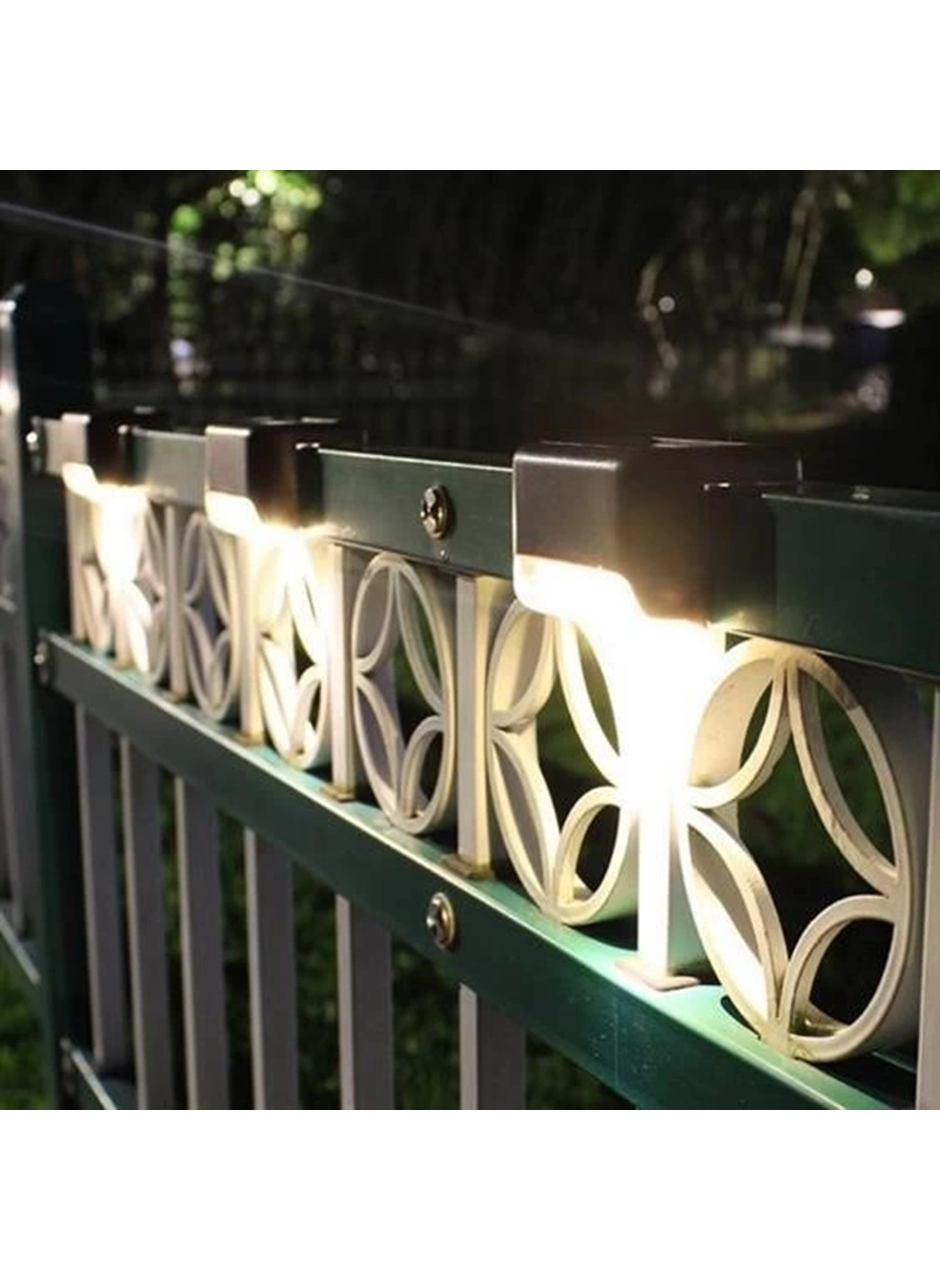 Solar Güneş Enerjili Şarj Edilen Köşebent Merdiven Veranda Bahçe Yolu Led Lamba Işık 4 Adet (