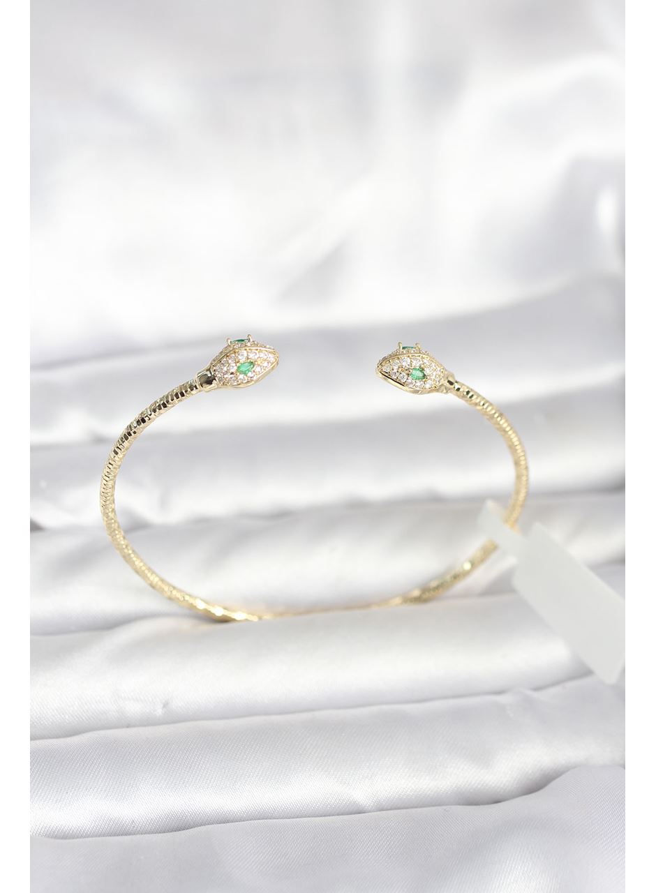 Pirinç Gold Renk Yılan Model Bileklik