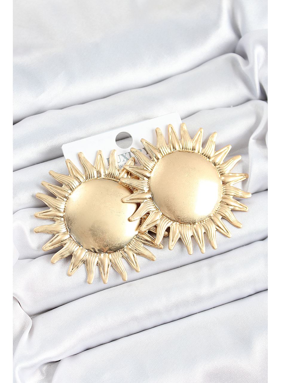 Pirinç Güneş Model Gold Renk Kadın Küpe