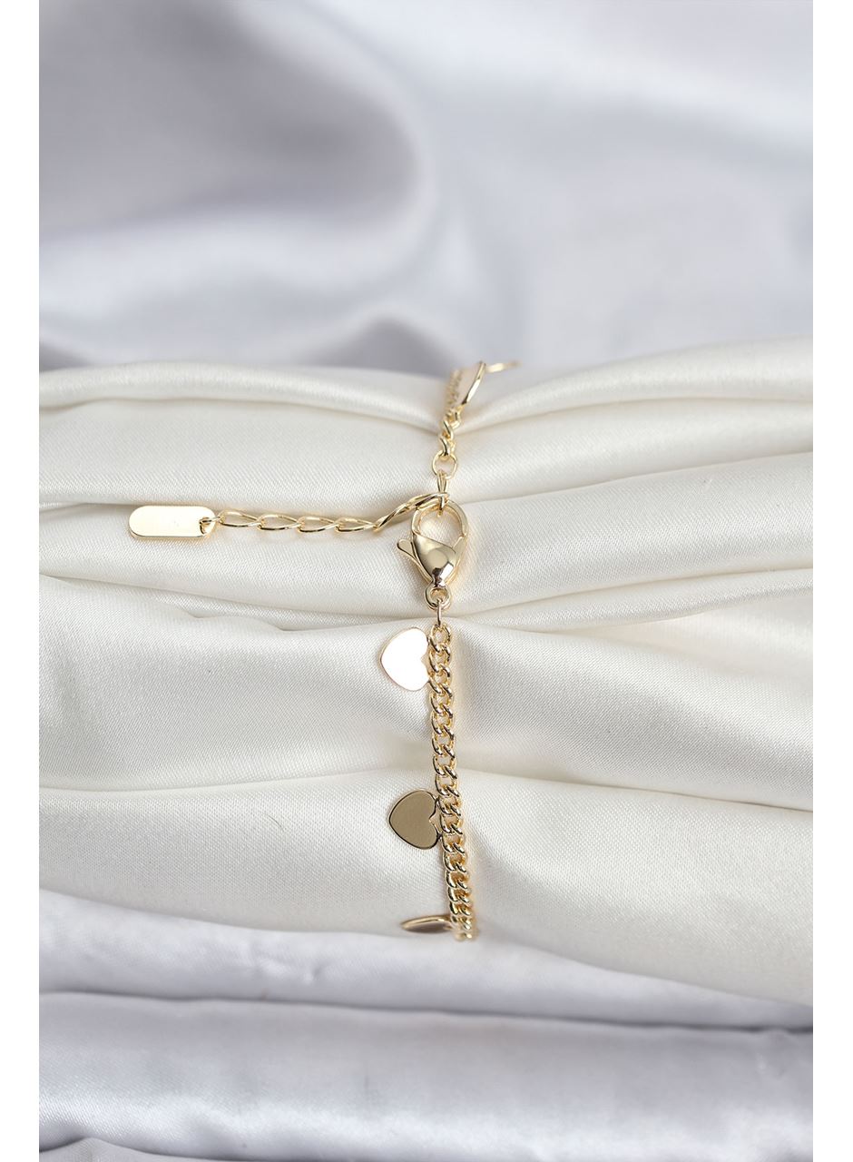 14K Gold Renk Kaplama Kalpli Model CM Kadın Bileklik