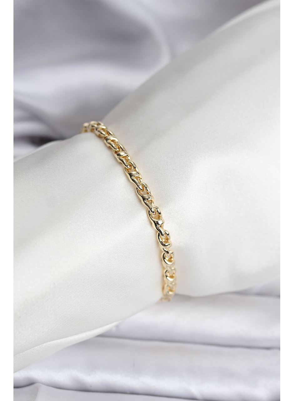 14K Gold Renk Kaplama Zincir Model Kadın CM Bileklik