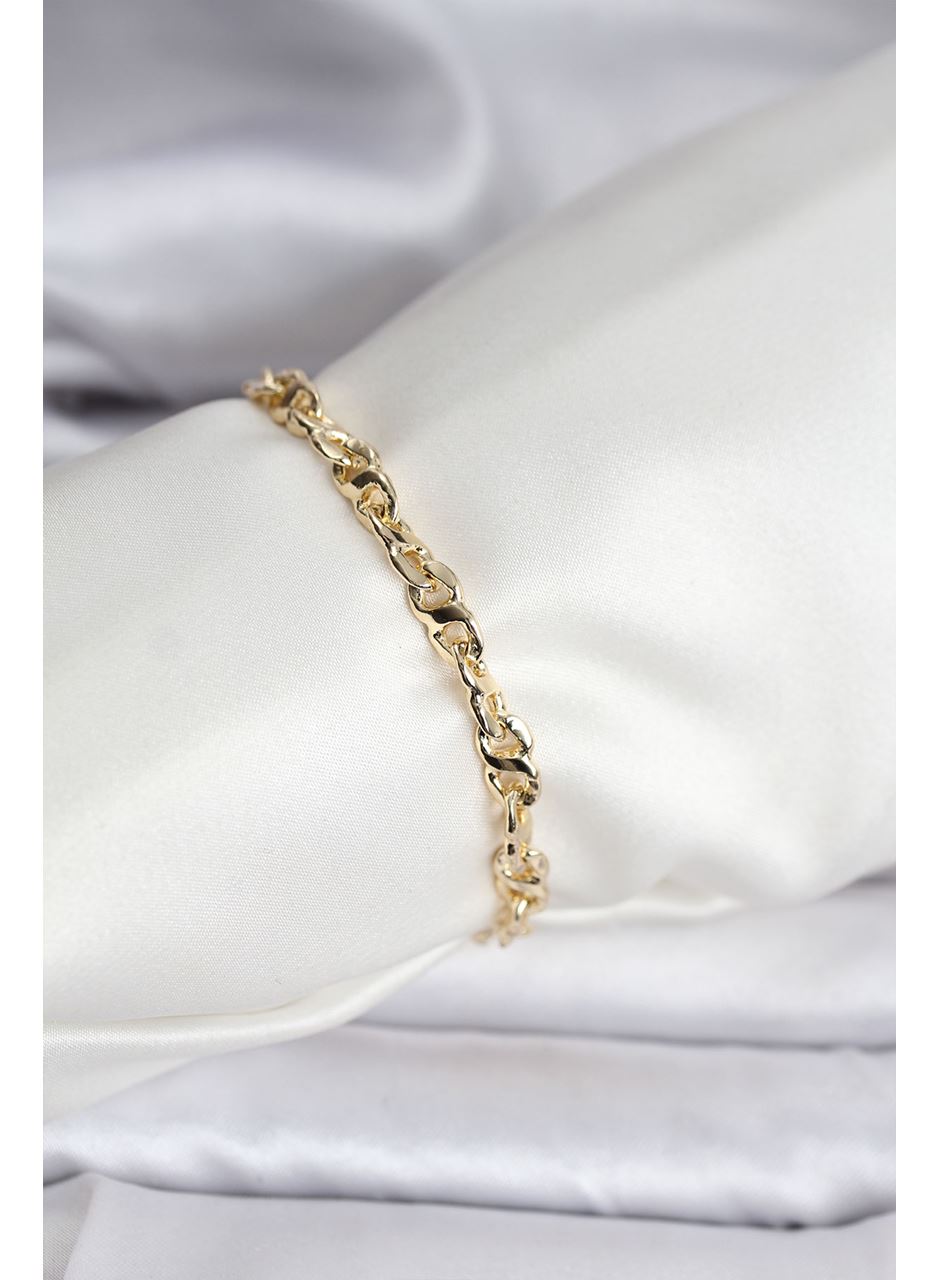 14K Gold Renk Kaplama Zincir Model CM Kadın Bileklik