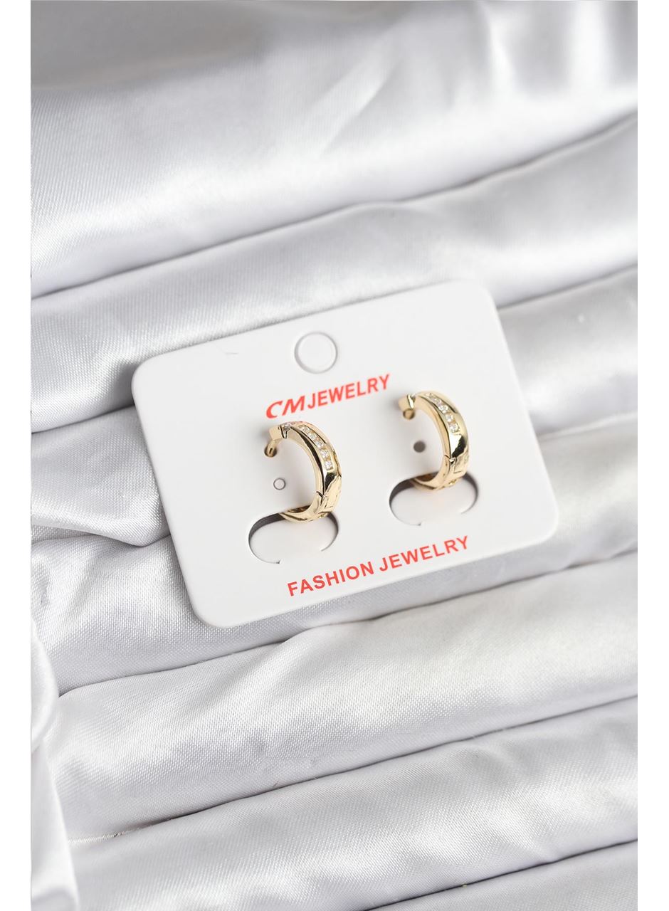 14K Gold Renk Kaplama CM Kadın Küpe