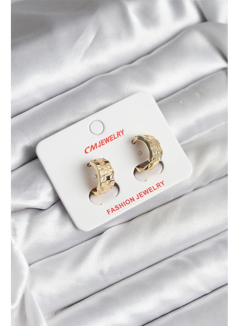 14K Gold Renk Kaplama CM Kadın Küpe