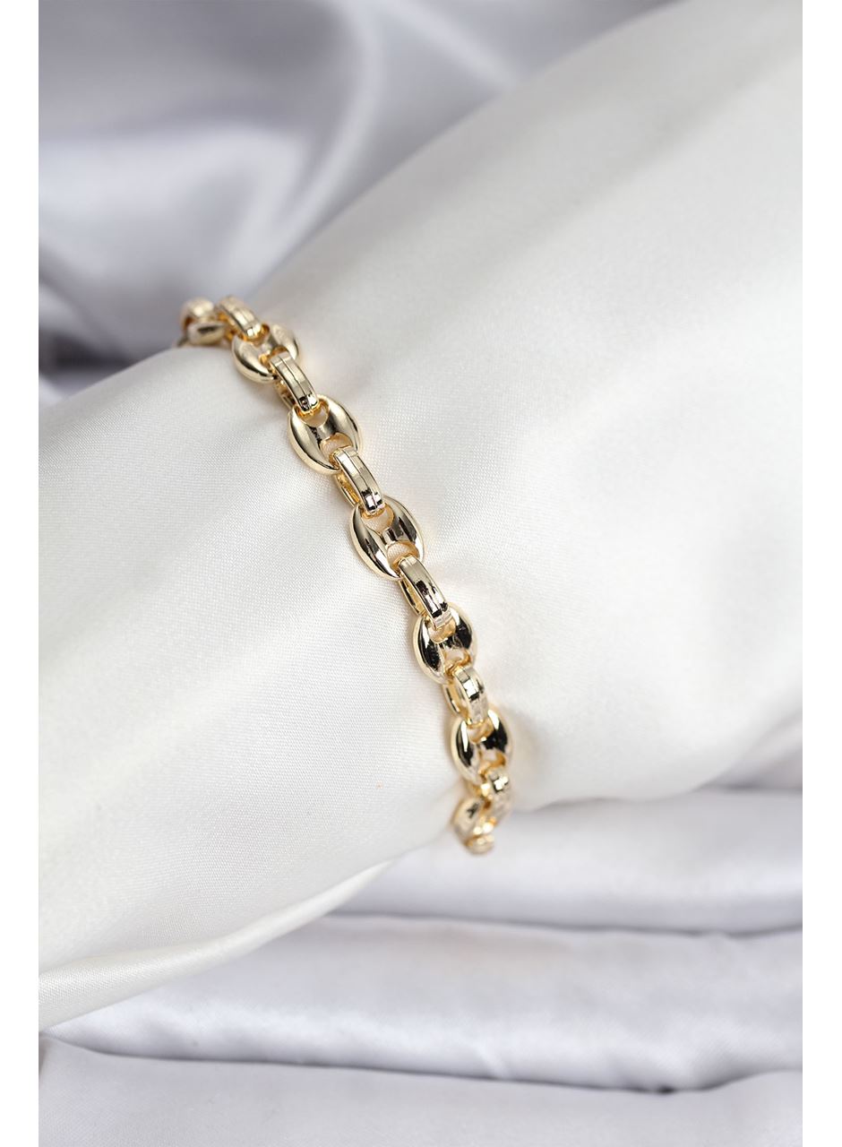 14K Gold Renk Kaplama Kahve Çekirdeği Model CM Kadın Bileklik