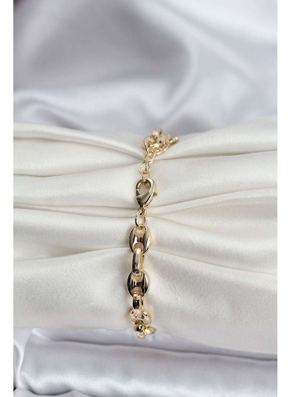 14K Gold Renk Kaplama Kahve Çekirdeği Model CM Kadın Bileklik