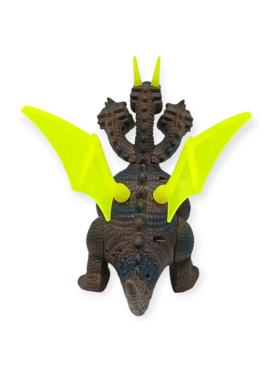 3 Başlı Mitolojik Ejderha - Pilli Yerde Gezen Sesli Figür - WH-3010