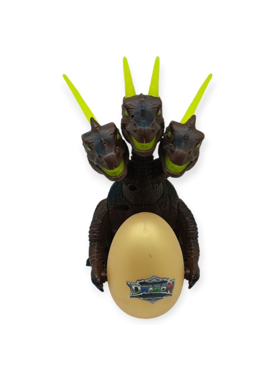 3 Başlı Mitolojik Ejderha - Pilli Yerde Gezen Sesli Figür - WH-3010