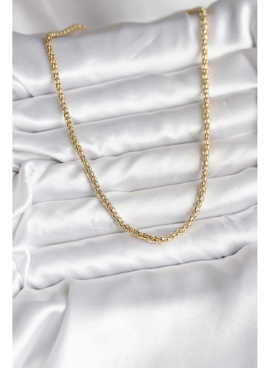 14K Gold Renk Kaplama Boru Zincir Model CM Kadın Kolye