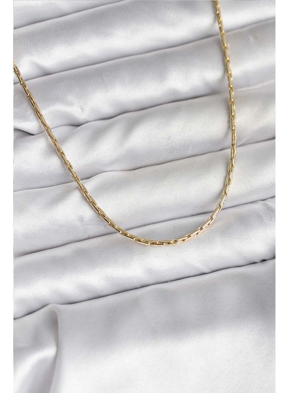 14K Gold Renk Kaplama İnce Zincir Model CM Kadın Kolye