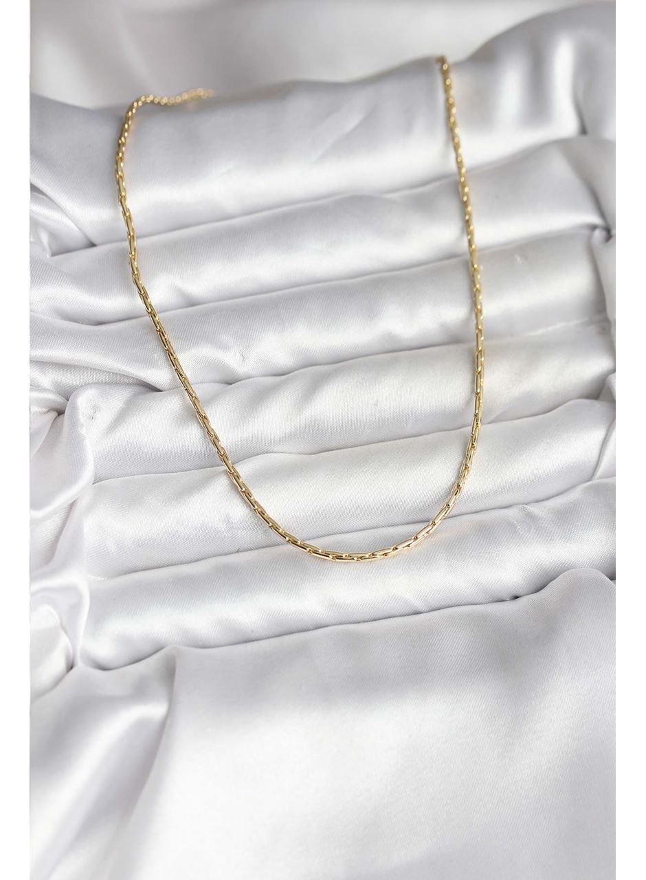 14K Gold Renk Kaplama İnce Zincir Model CM Kadın Kolye