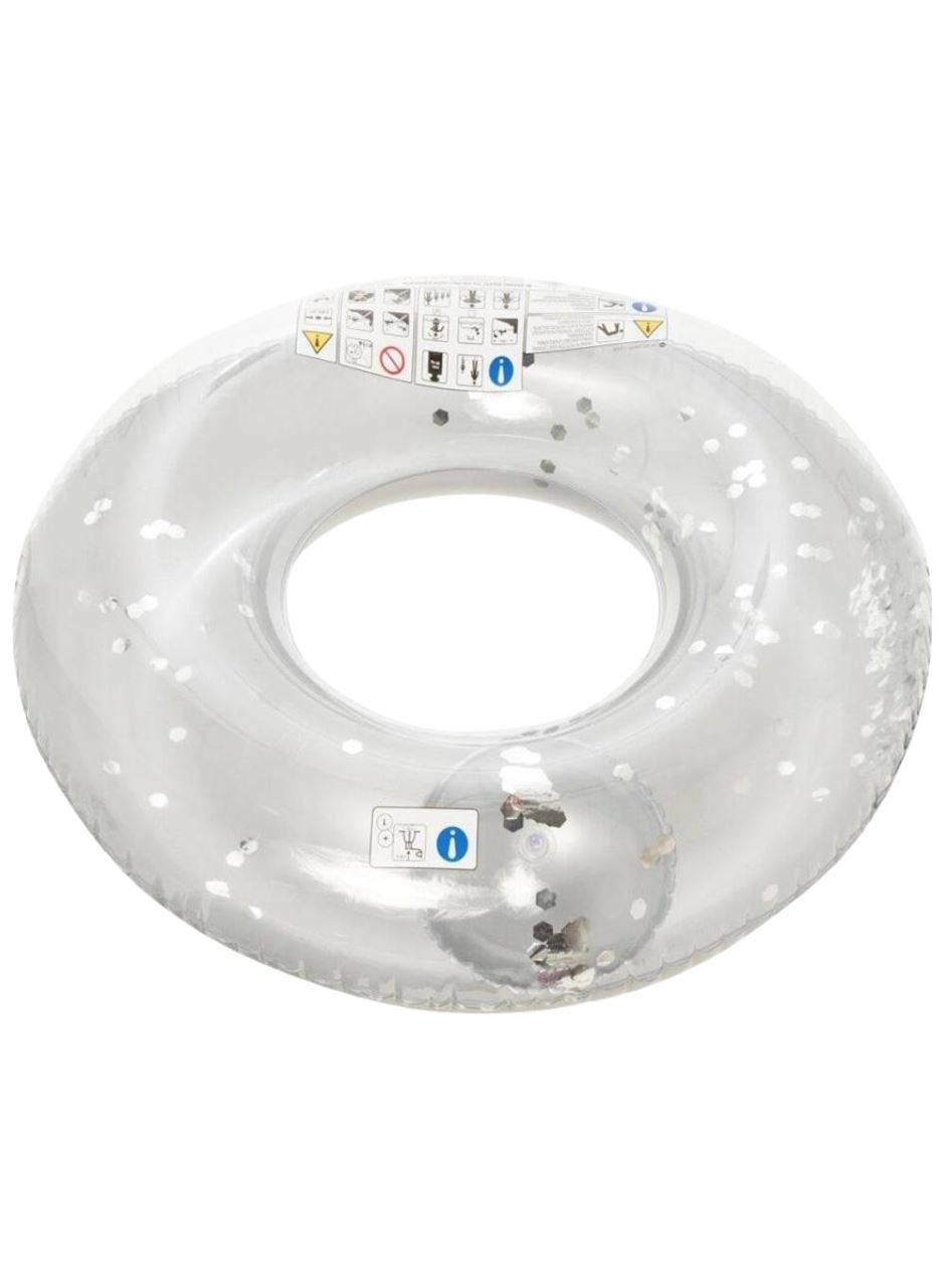 Gümüş Renkli Simli Dev Simit 109 Cm - 554396-ALTIN