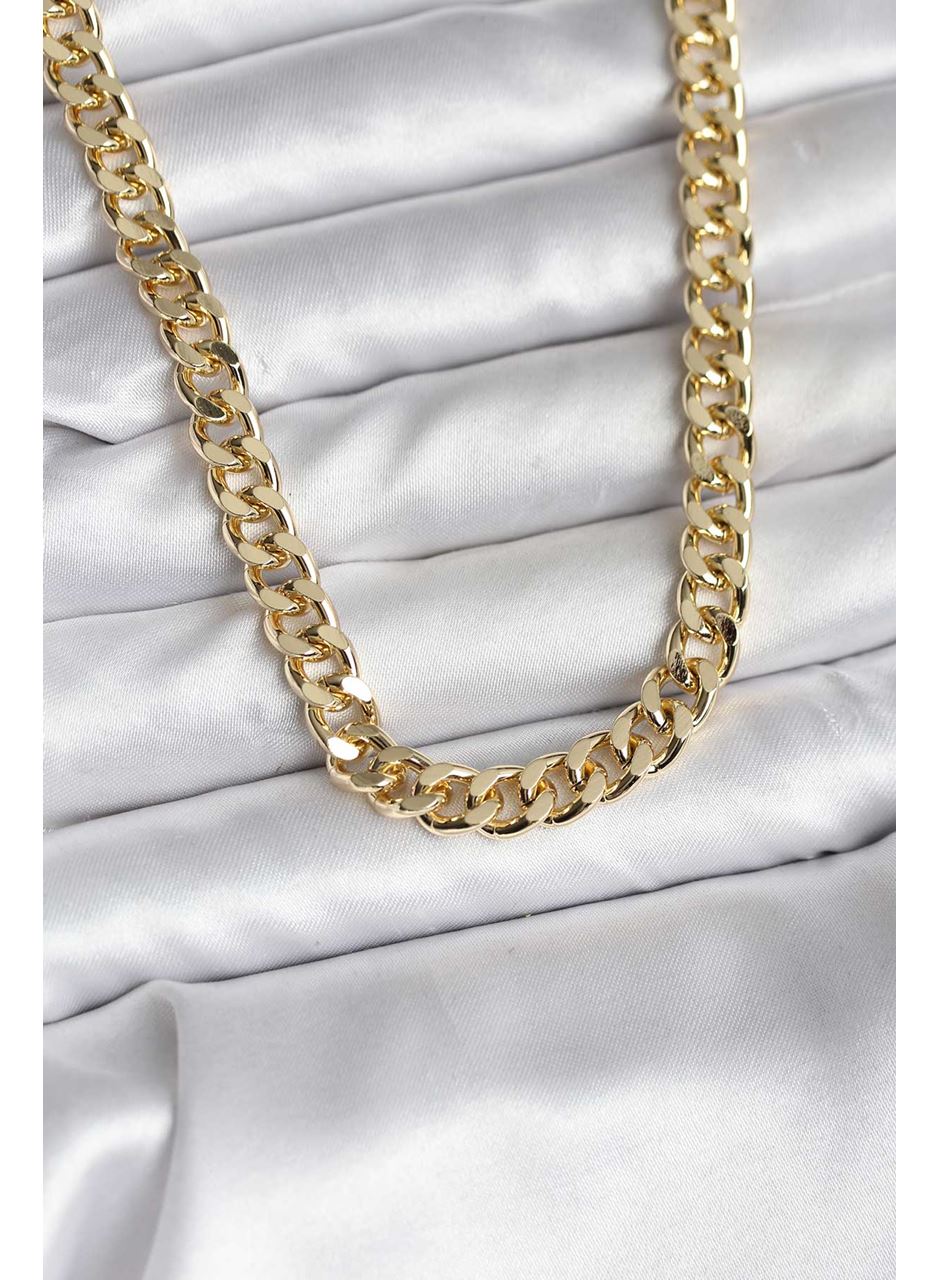 14K Gold Renk Kaplama Kalın Zincir Model CM Kadın Kolye