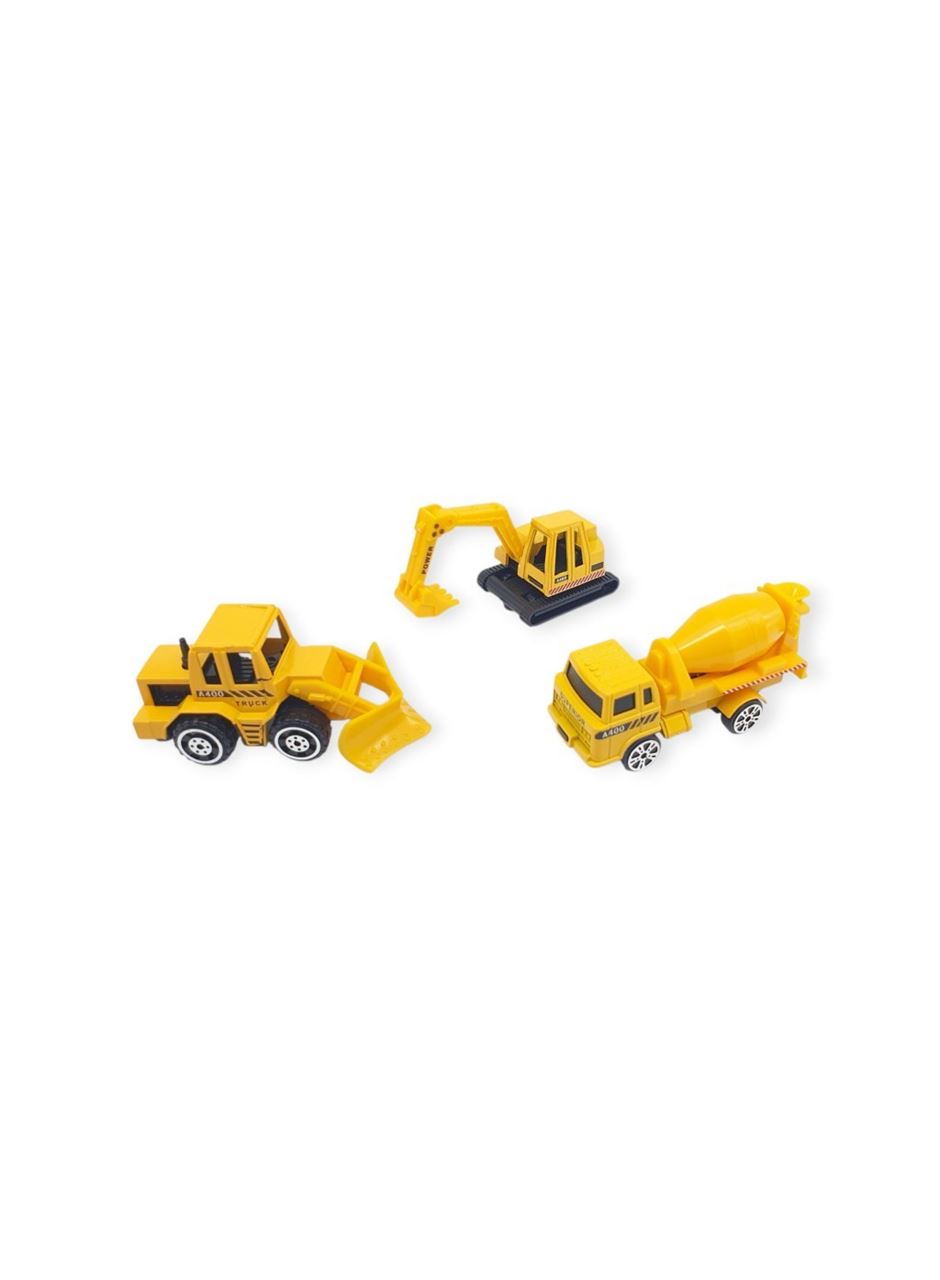 3'lü İş Makinaları Road Seti - Die Cast - DS044 - İnşaat
