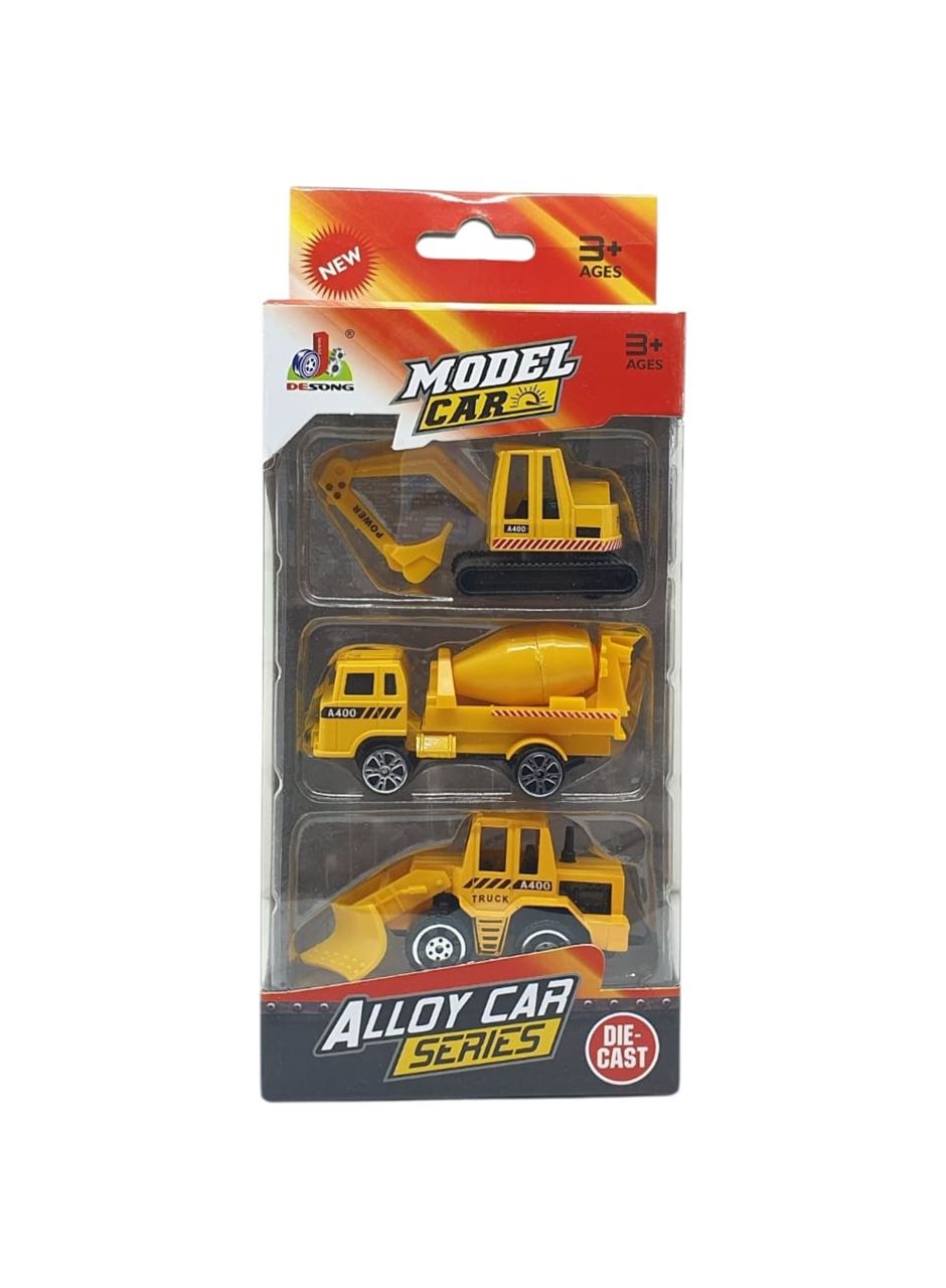 3'lü İş Makinaları Road Seti - Die Cast - DS044 - İnşaat