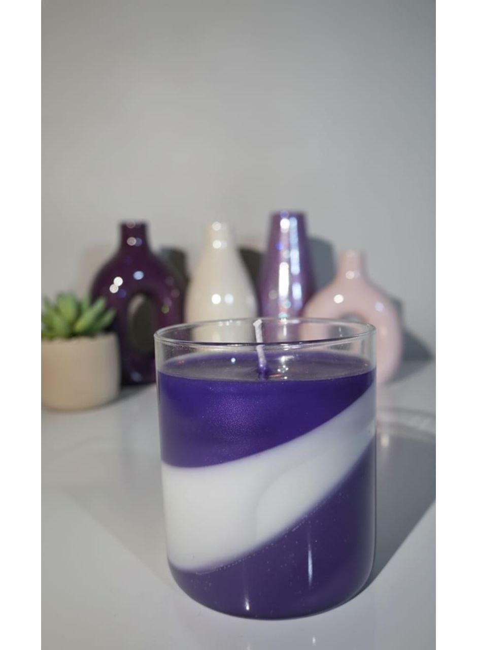 Lavanta Kokulu Doğal Soya Wax  Ve Jel Mum