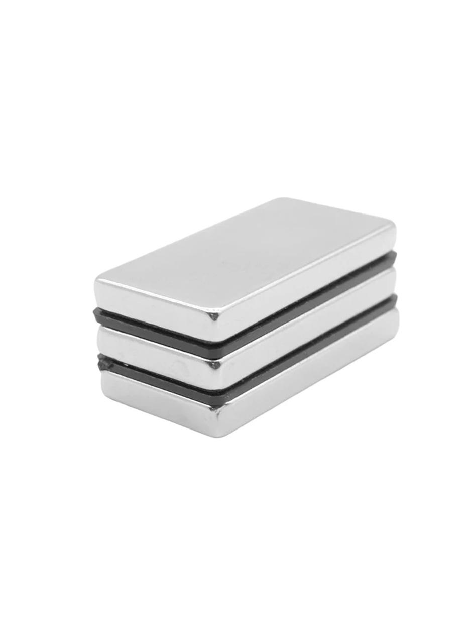 50 adet 40x20x5mm Neodyum Magnet Güçlü N35 Mıknatıs Köşeli Nikel Kaplama (