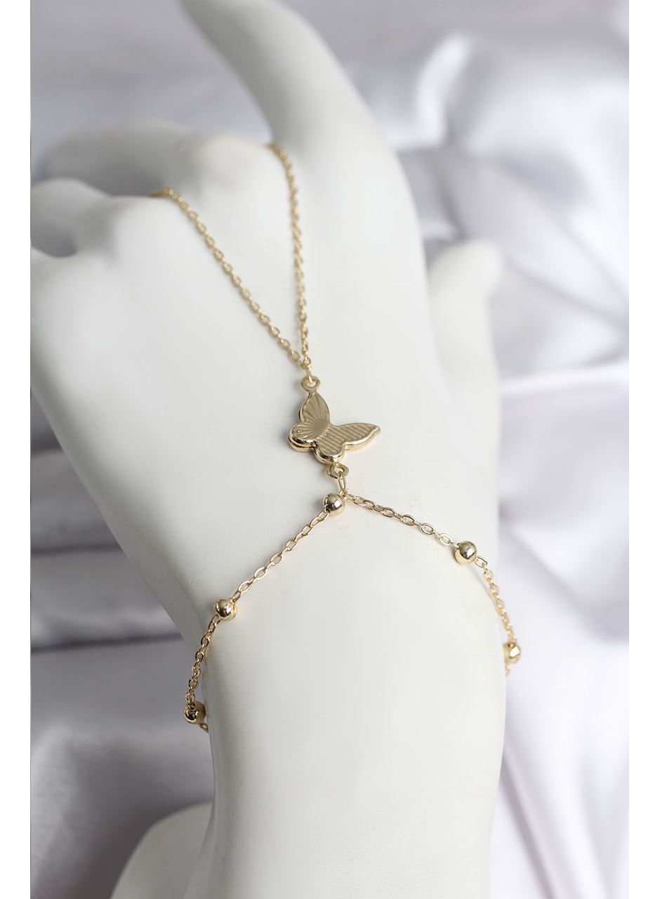 316L Çelik Gold Renk Kelebek Model Kadın Şahmeran