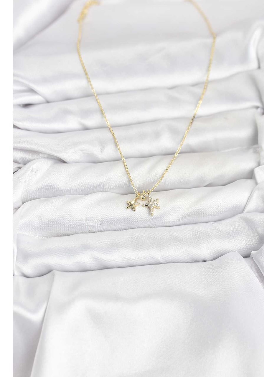 Pirinç Gold Renk Yıldız Minimal Kadın Kolye
