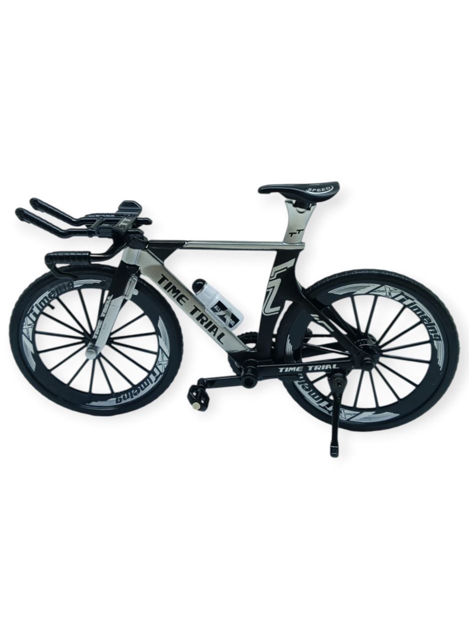 Model Araçlar -1/10 Metal Yarış Bisikleti 18 cm - Gri