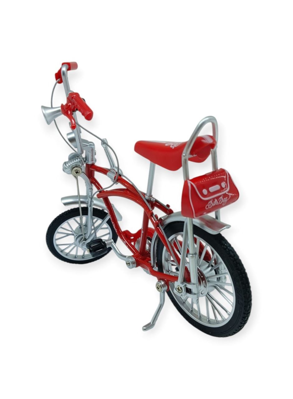 Model Araçlar -1:8 Metal Retro Pinokyo Bisiklet - Die -Cast 17 cm - Kırmızı