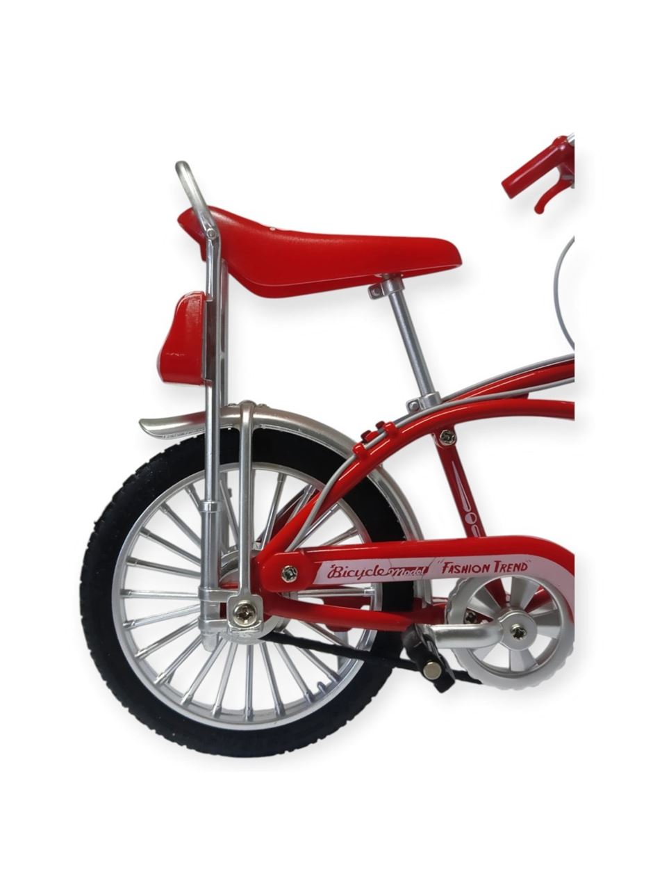 Model Araçlar -1:8 Metal Retro Pinokyo Bisiklet - Die -Cast 17 cm - Kırmızı