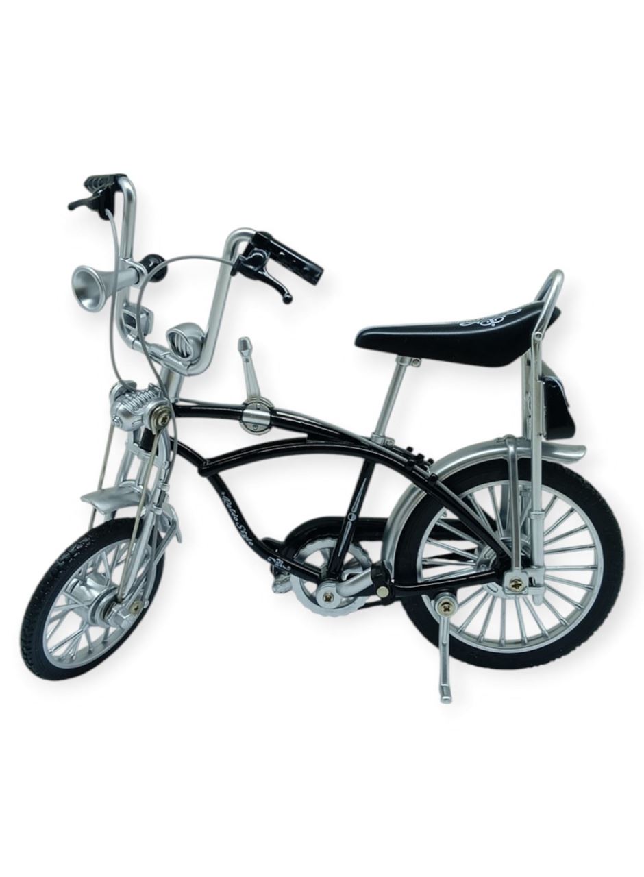 Model Araçlar -1:8 Metal Retro Pinokyo Bisiklet - Die -Cast 17 cm - Siyah
