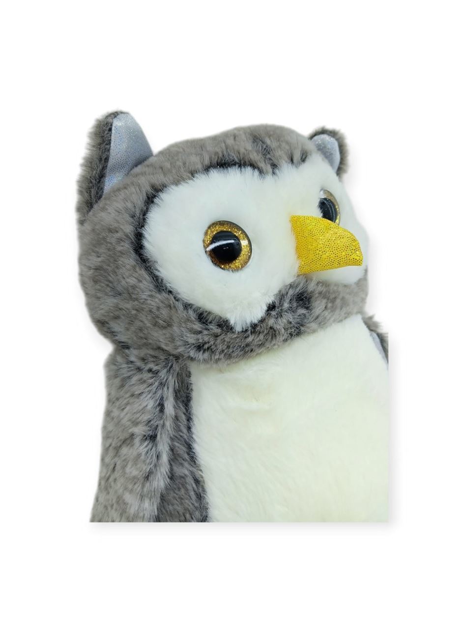 Sevimli Peluş Baykuş 25 cm - Gri