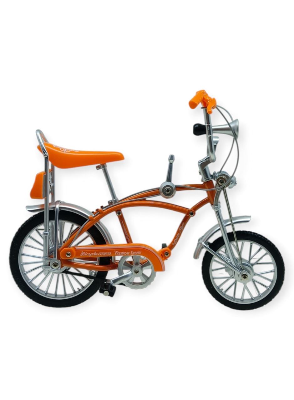 Model Araçlar - 1:8 Metal Retro Pinokyo Bisiklet - Die -Cast 17 cm - Turuncu