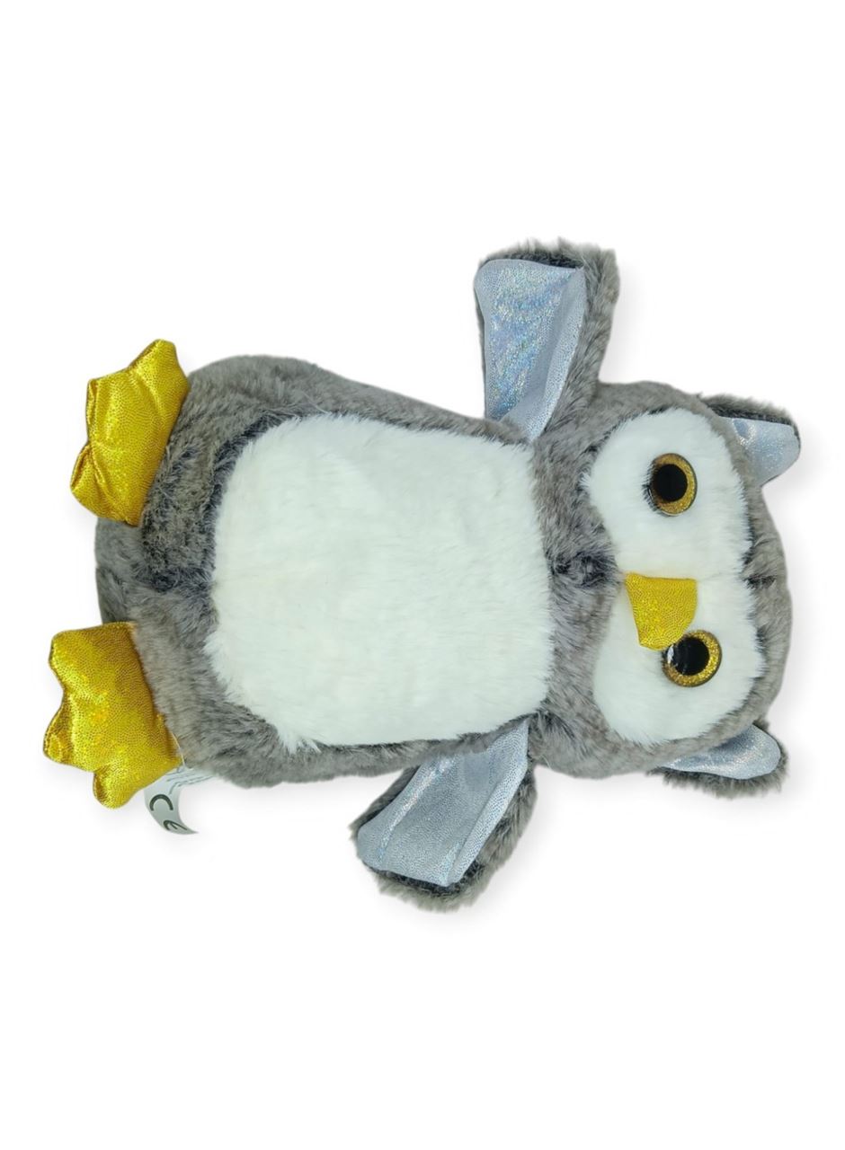 Sevimli Peluş Baykuş 25 cm - Gri