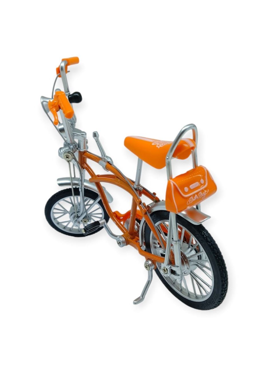 Model Araçlar - 1:8 Metal Retro Pinokyo Bisiklet - Die -Cast 17 cm - Turuncu