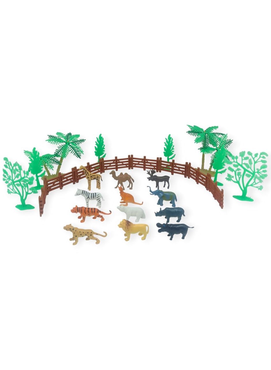 Hayvan Figürleri - Aksesuarlı Vahşi Hayvanlar Seti - Mini Set 30 Parça