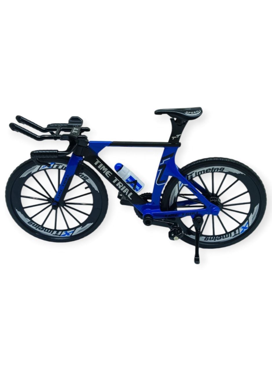 Model Araçlar -1/10 Metal Yarış Bisikleti 18 cm - Mavi