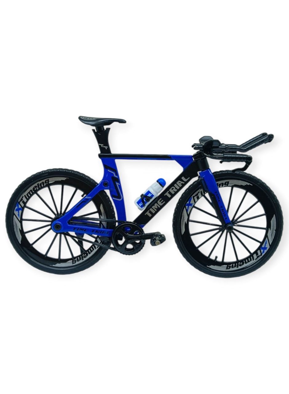 Model Araçlar -1/10 Metal Yarış Bisikleti 18 cm - Mavi