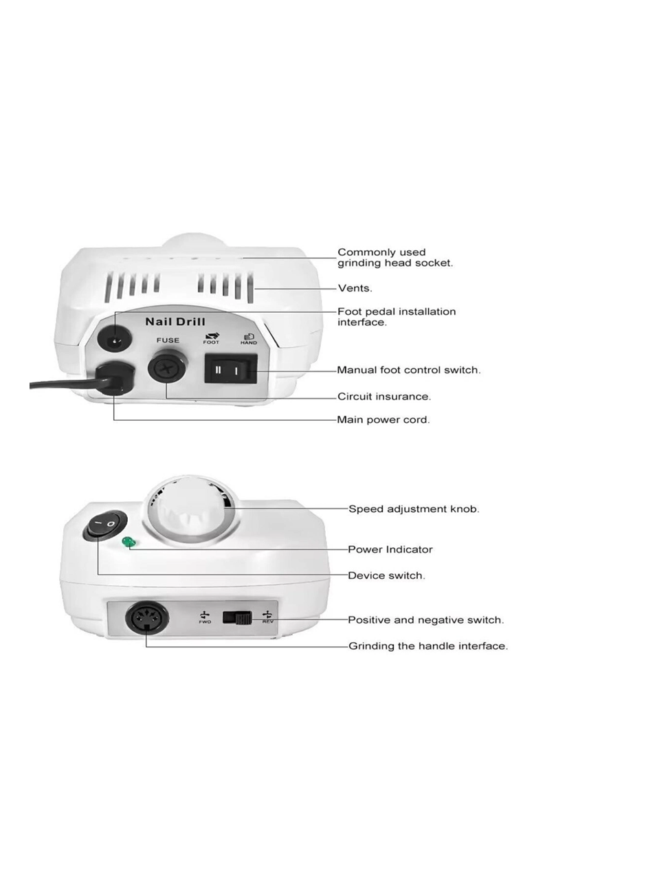 Elektrikli Profesyonel Freze Tırnak Törpü Manikür Pedikür Makinesi Nail 85W 35000 RPM (