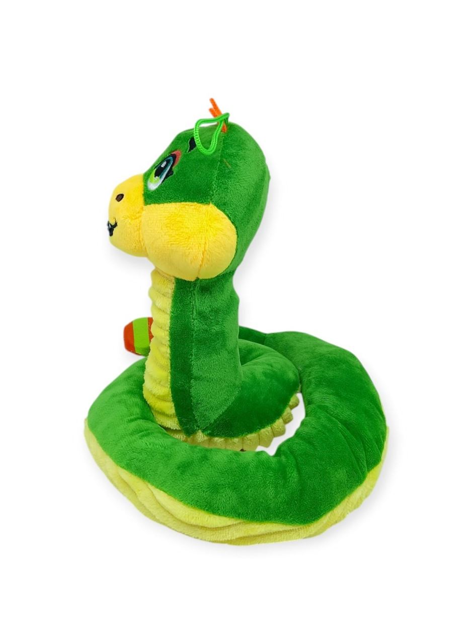 Peluş Sevimli Hayvanlar 35 cm - Yeşil Çıngıraklı Yılan