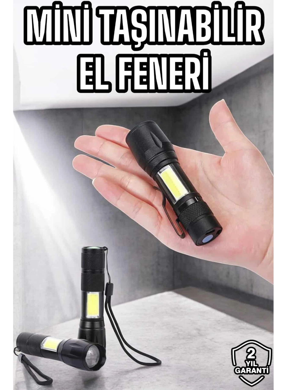 Işıldak El Feneri Kamp Lambası Mini Taşınabilir Acil Durum Lambası Fener Led Işık (