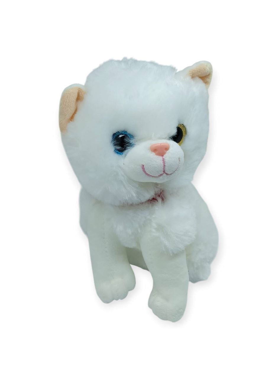 Sesli Peluş Kedi Van Kedisi 25 cm - Beyaz