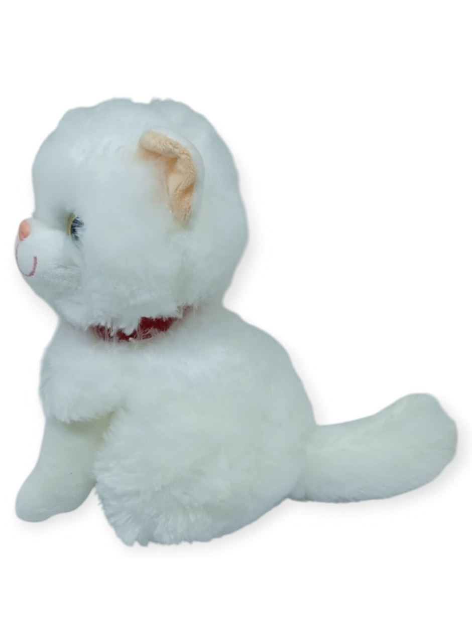 Sesli Peluş Kedi Van Kedisi 25 cm - Beyaz