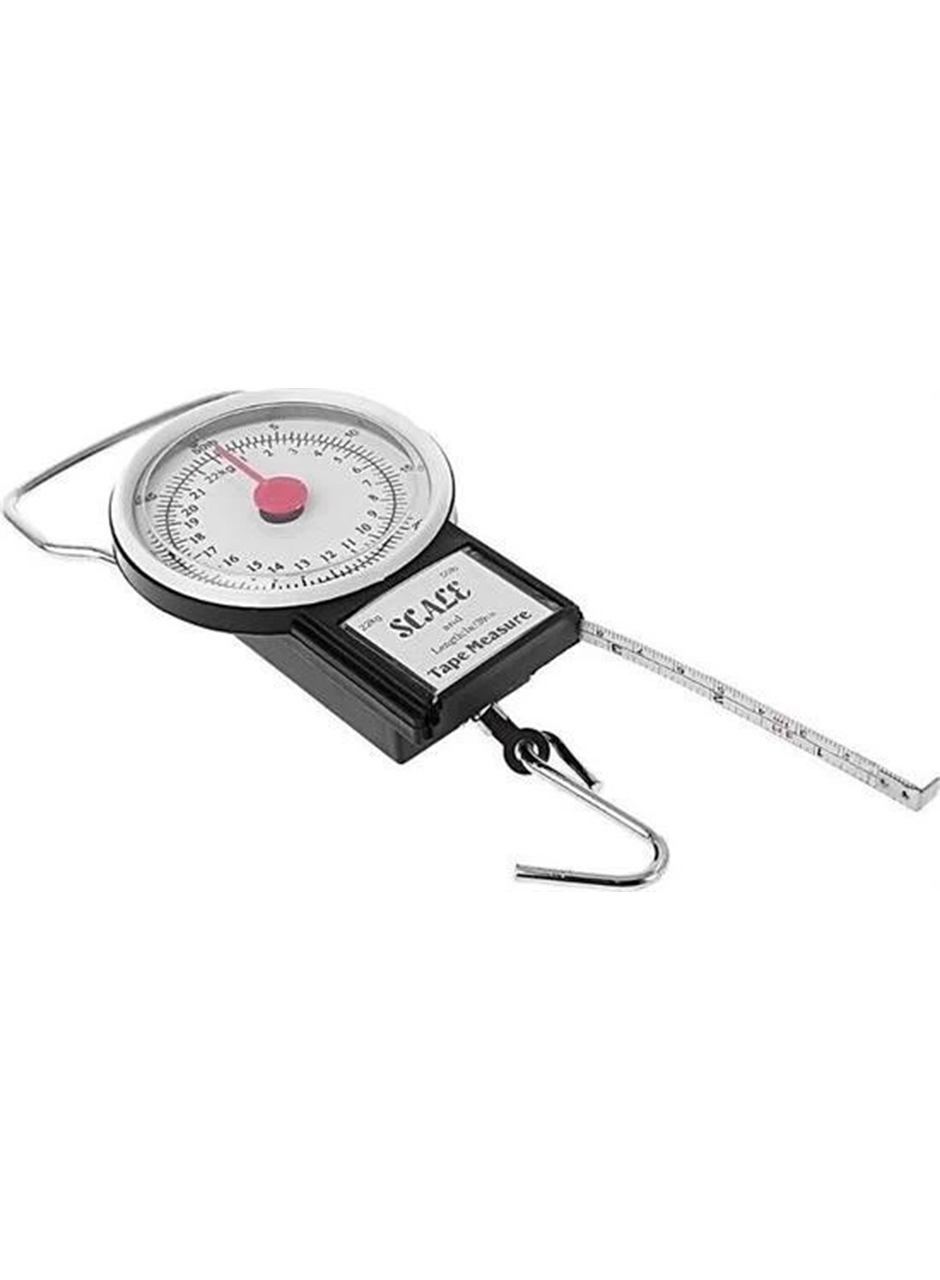 22 Kg/50lb Kancalı Tartı Aleti 1 Metre Mezuralı Askılı Balıkçı Terazisi (