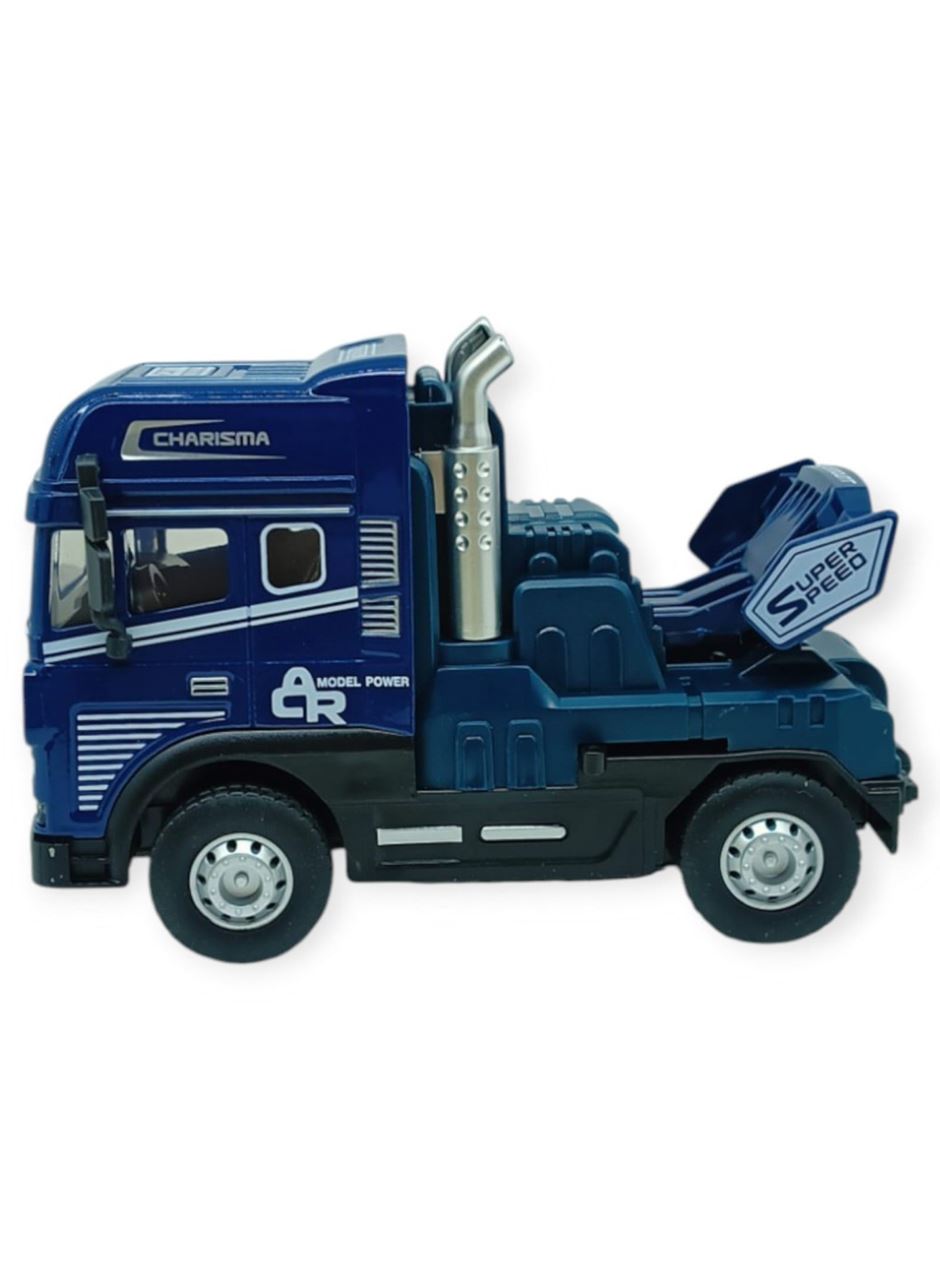 Metal Tır 1:24 - Sesli Işıklı Tır 13 cm - Lacivert