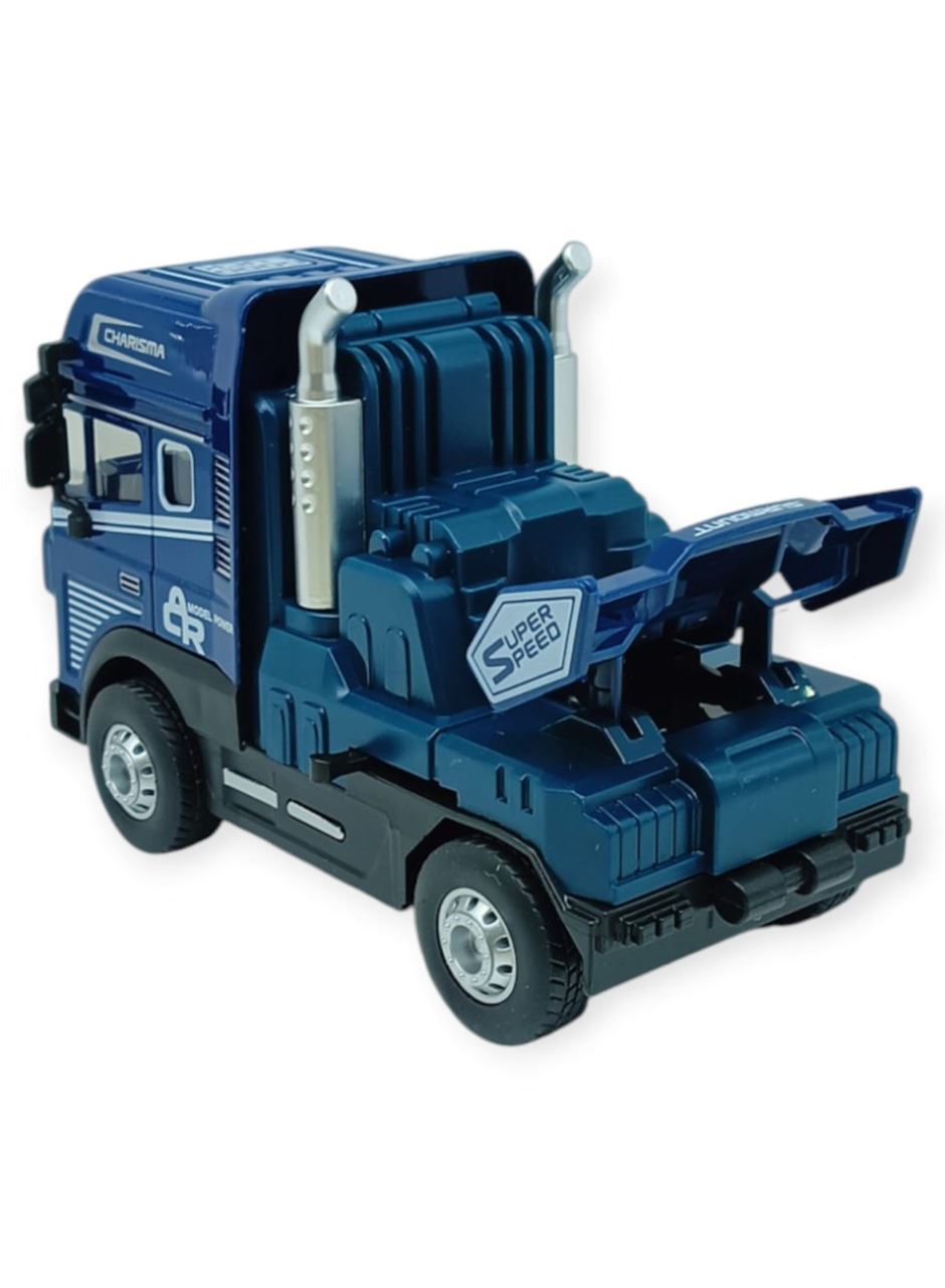 Metal Tır 1:24 - Sesli Işıklı Tır 13 cm - Lacivert