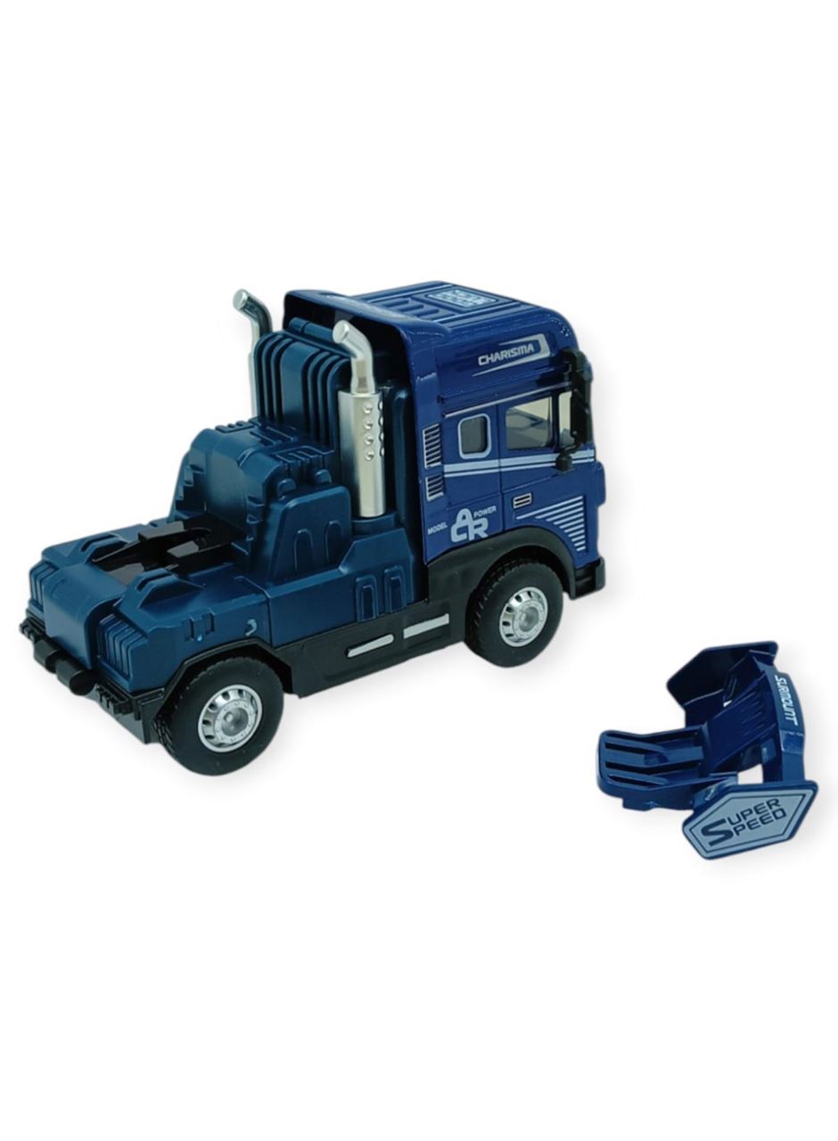 Metal Tır 1:24 - Sesli Işıklı Tır 13 cm - Lacivert