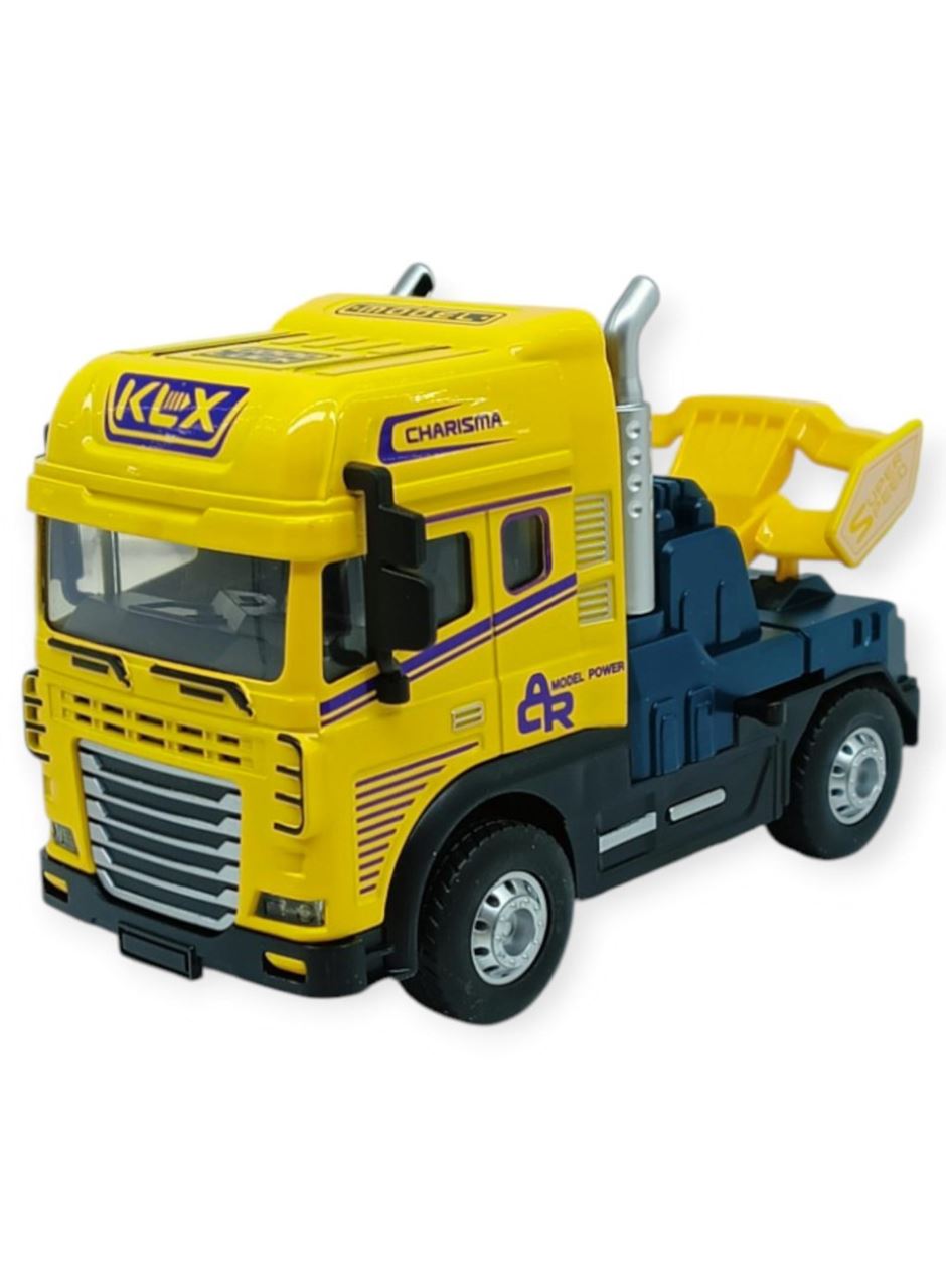 Metal Tır 1:24 - Sesli Işıklı Tır 13 cm - Sarı