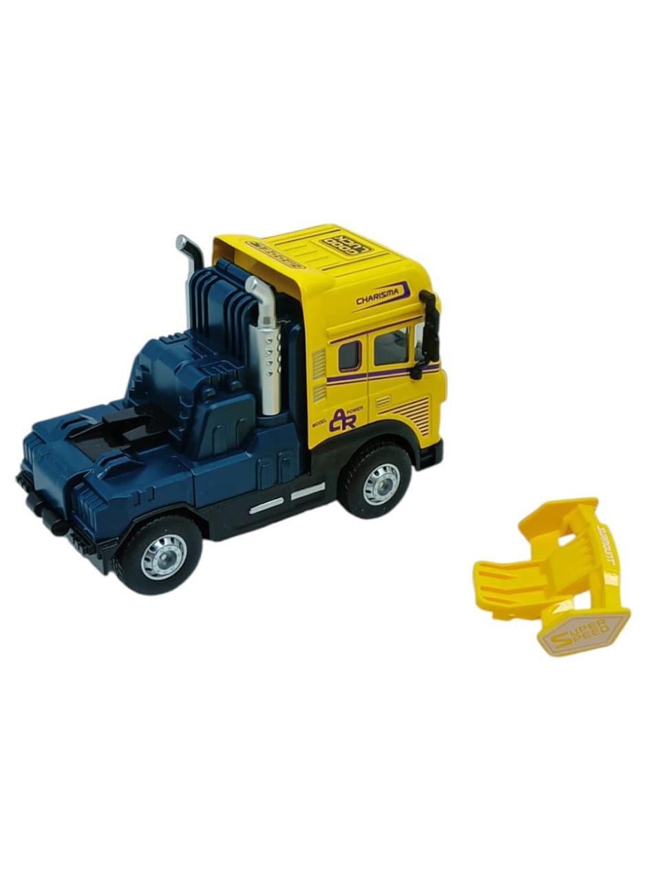 Metal Tır 1:24 - Sesli Işıklı Tır 13 cm - Sarı