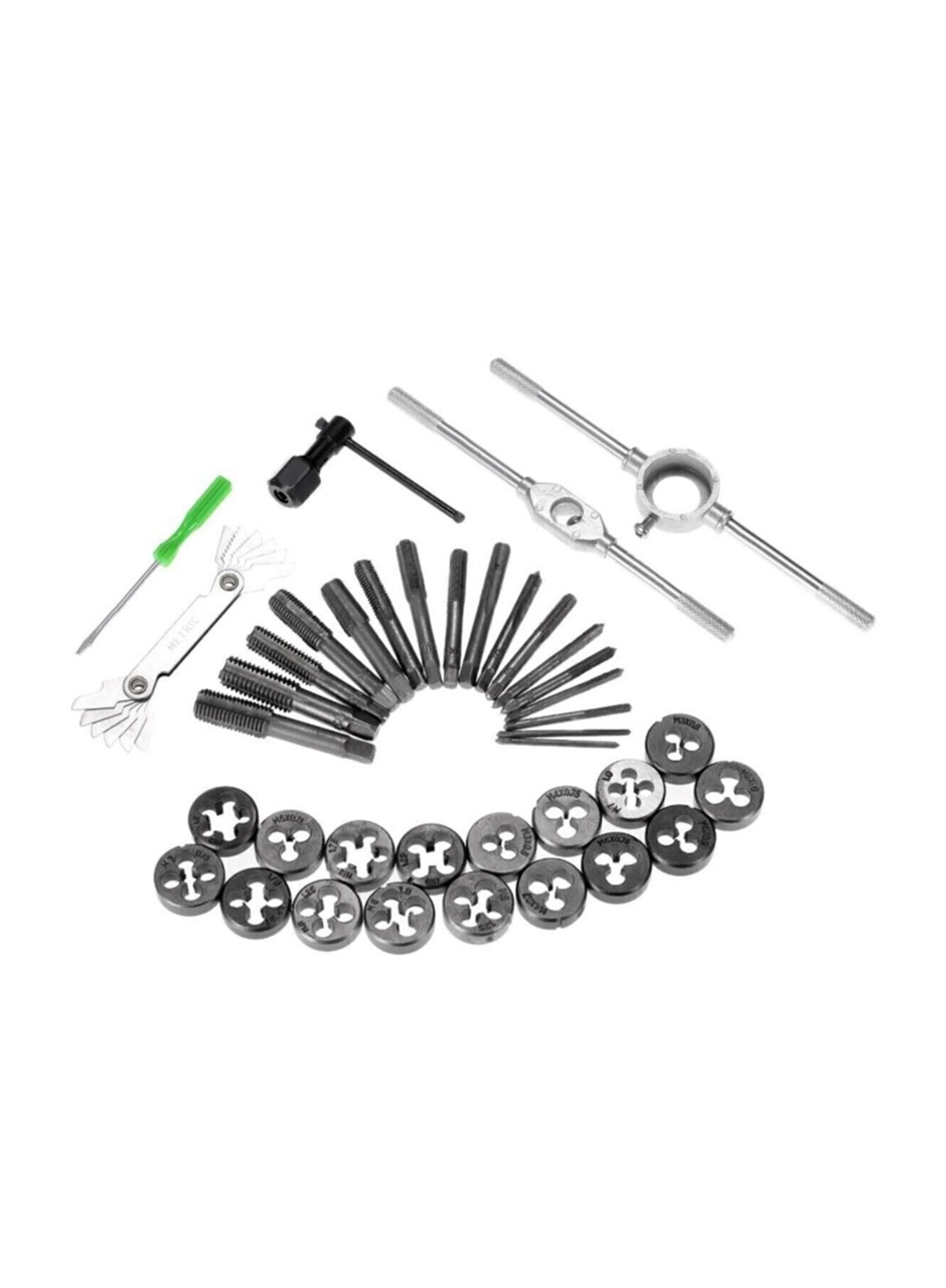 Klavuz 40 Parça Klavuz Açma Seti Pafta Seti Metrik Set Kılavuz Pafta Full Set (