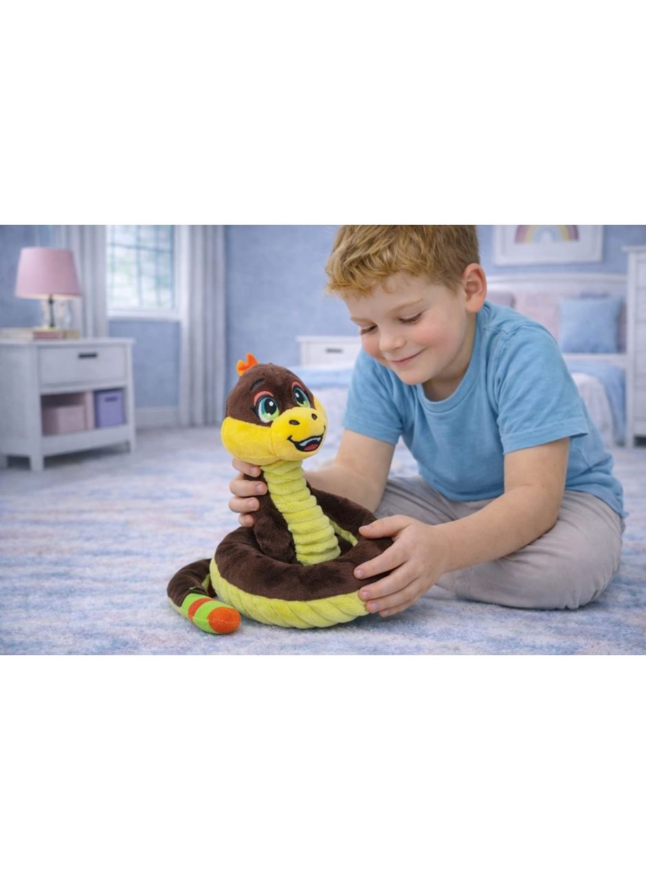 Peluş Sevimli Hayvanlar 35 cm - Kahverengi Çıngıraklı Yılan