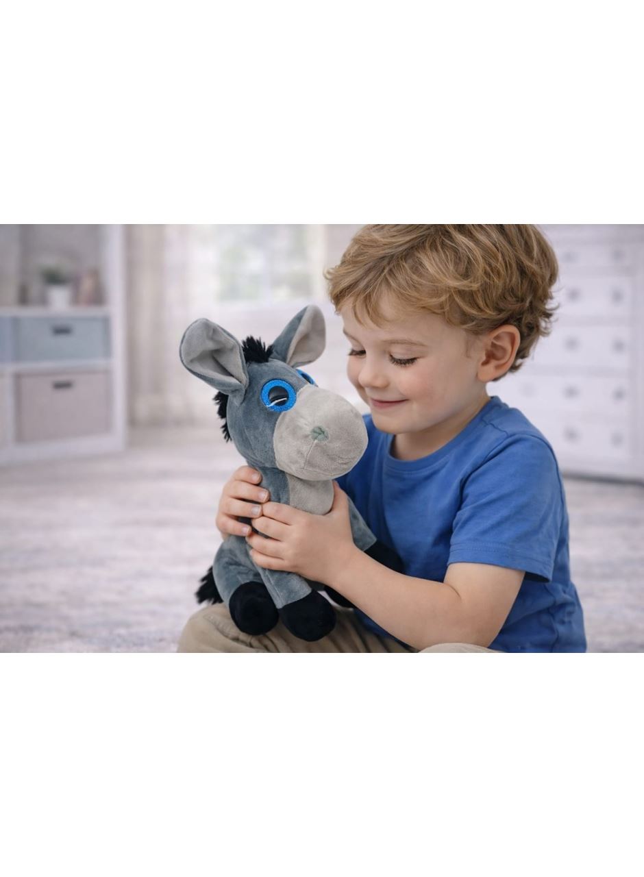 Peluş Cam Gözlü Hayvanlar 25 cm - Eşek
